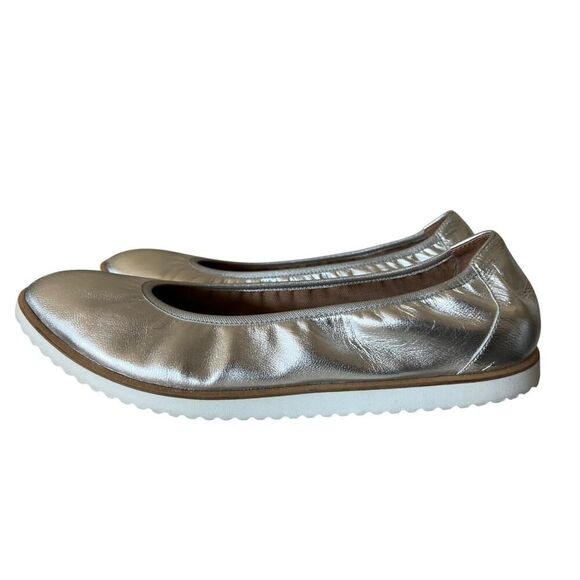 French Sole NY FSNY Doorway - Silver Metallic Flats Size 9B MSRP $170 - Picture 7 of 11